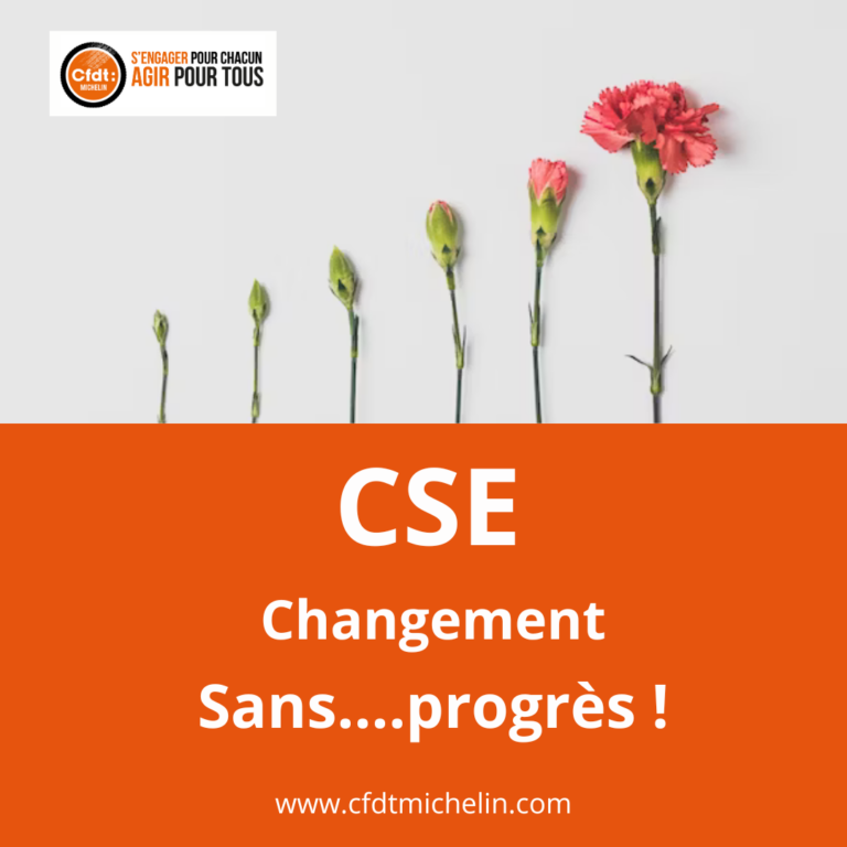 Du changement au CSE…mais ce n’est pas un progrès.